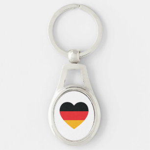 Duitsland Flag Heart Metal Sleutelhanger