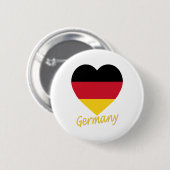 Duitsland Flag Heart Ronde Button 5,7 Cm (Voorkant /achterkant)