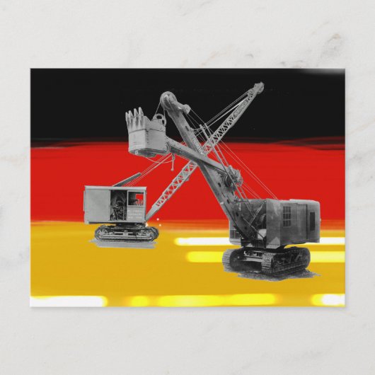 Duitsland — Flag — Heavy Equipment Crane Operator  Briefkaart (Voorkant)