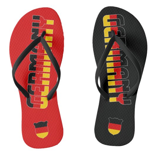 Duitsland Flag Superb Patriotic Teenslippers (Voetbed)