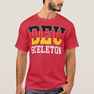 Duitsland Flagge Deutsche DEU Skeleton T-shirt