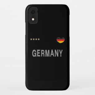 Duitsland Football Ventian Shirt Heart iPhone XR Hoesje
