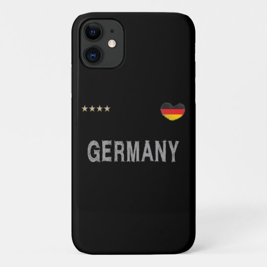 Duitsland Football Ventian Shirt Heart Case-Mate iPhone Case (Achterkant)