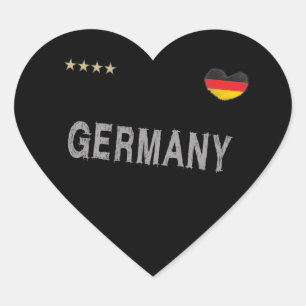 Duitsland Football Ventian Shirt Heart Hart Sticker