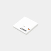 Duitsland Football Ventian Shirt Heart Post-it® Notes (Schuin)