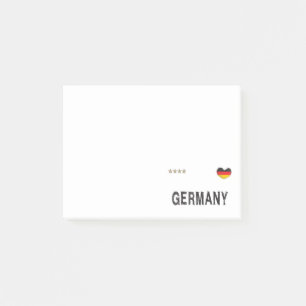 Duitsland Football Ventian Shirt Heart Post-it® Notes