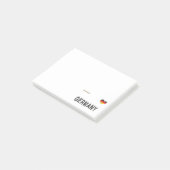 Duitsland Football Ventian Shirt Heart Post-it® Notes (Schuin)