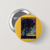 Duitsland, Gele Bus bij Nacht, Reiskunst Ronde Button 5,7 Cm (Voorkant /achterkant)