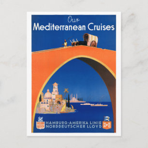 Duitsland Hamburg Vintage Travel Poster gerestaure Briefkaart