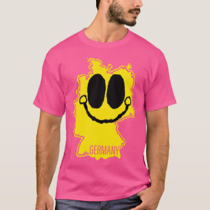 Duitsland Happy Toon Kaart Gezicht met glimlach T-shirt
