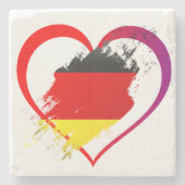 Duitsland hart stenen onderzetter (Voorkant)