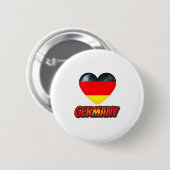 Duitsland Heart Ronde Button 5,7 Cm (Voorkant /achterkant)