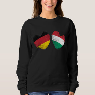 Duitsland Hongarije Hart Duitse Vlag Hongaarse Vla Trui