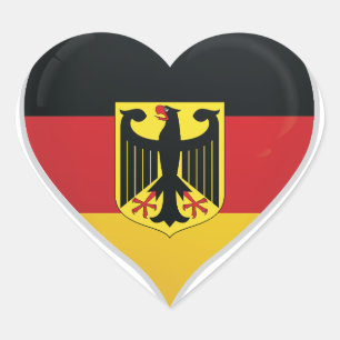 Duitsland houdt van vlaggentrots hart sticker