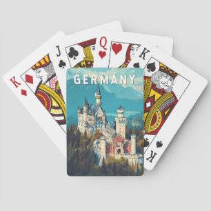 Duitsland Illustratie Reizen Art Vintage Pokerkaarten