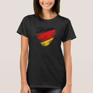 Duitsland in de kleuren van de vlag hart t-shirt