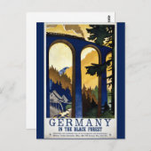 Duitsland in de zwarte Vintage Briefkaart (Voorkant / Achterkant)