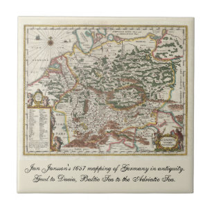  Duitsland Kaart Baltisch Zee Tegeltje