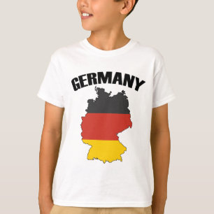 Duitsland - Kaart - Duitse vlag - Duits reizen T-shirt
