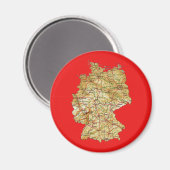 Duitsland Kaart Magnet Magneet (Voorkant / Achterkant)