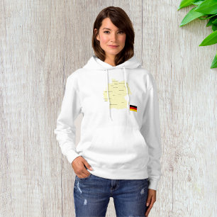 Duitsland Kaart met Staten en Hoofdsteden Hoodie