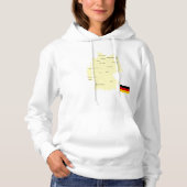 Duitsland Kaart met Staten en Hoofdsteden Hoodie (Voorkant)