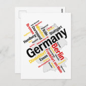 Duitsland kaart steden (Voorkant / Achterkant)