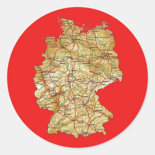 Duitsland kaart sticker (Voorkant)