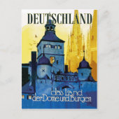Duitsland, kastelen, wijngaarden briefkaart (Voorkant)