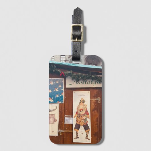 Duitsland kerstmarkt München Bagagelabel (Voorkant (verticaal))