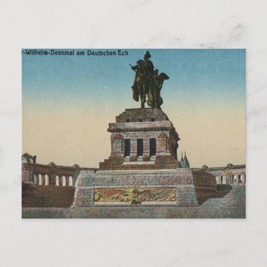Duitsland, Koblenz, Deutsch Eck, Monument Briefkaart (Voorkant)