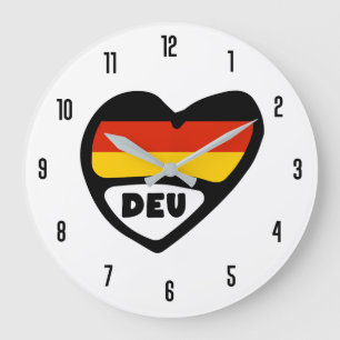 Duitsland Landcode DEU Vlaggenhart Grote Klok