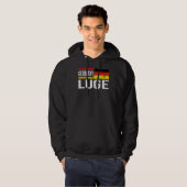 Duitsland Luge Flag slee slede racen extreme winte Hoodie (Voorkant volledig)
