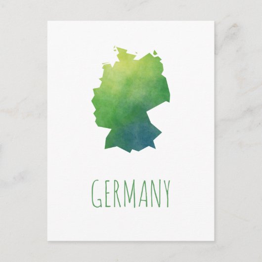 Duitsland Map Briefkaart (Voorkant)
