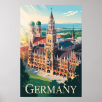 Duitsland München Illustratie Reis Kunst Vintage