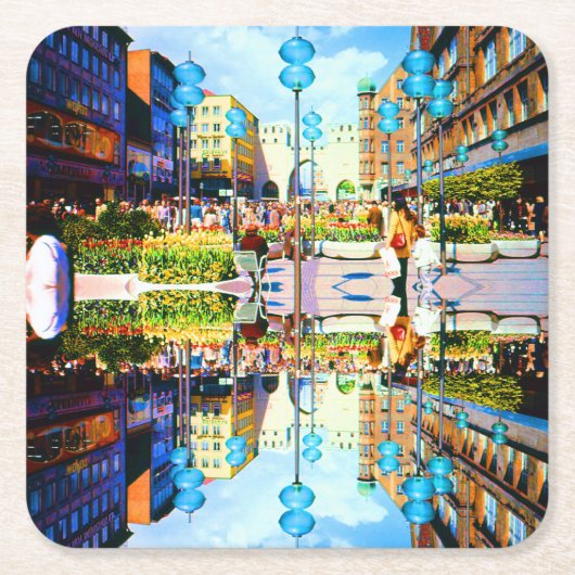  Duitsland München Towngate Karistor Vierkante Kartonnen Onderzetter (Voorkant)