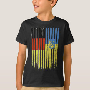 Duitsland Oekraine Duitse Oekraïense Vlag Trident T-shirt
