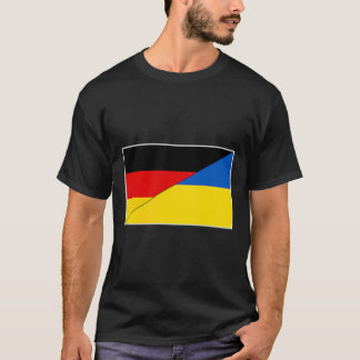 Duitsland Oekraïne Vlag Duitse Oekraïense Onderste T-shirt