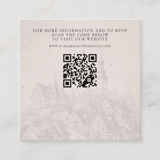 Duitsland Paspoort bruiloft QR Informatiekaartje (Voorkant)