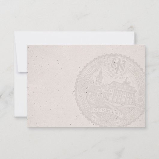 Duitsland Paspoort bruiloft RSVP Kaartje (Achterkant)