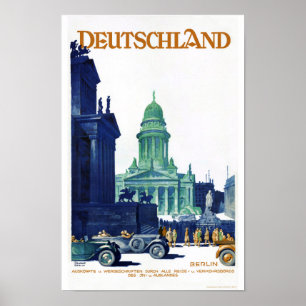 Duitsland Poster voor reizen met tussenlanding ter