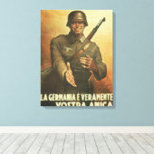 Duitsland Propaganda-Poster Canvas Afdruk (Insitu (Houten vloer))