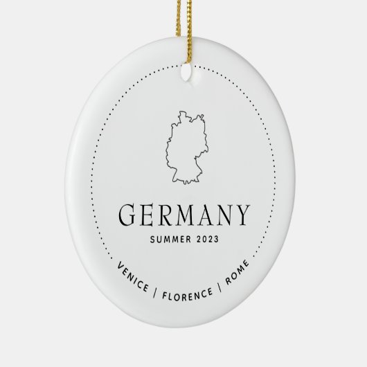 Duitsland Reizen Classic Custom Keepsake Keramisch Ornament (Rechts)