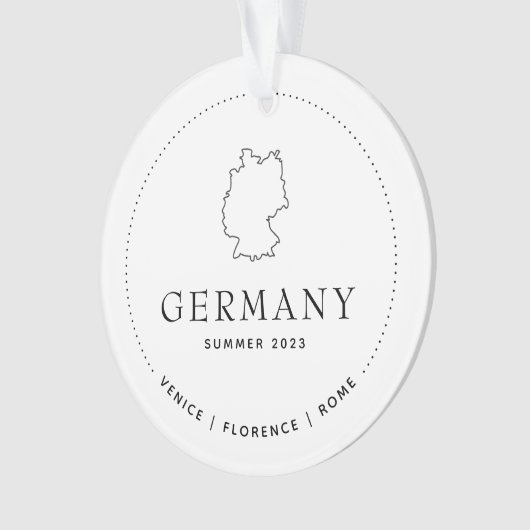 Duitsland Reizen Classic Custom Keepsake Ornament (voorkant)