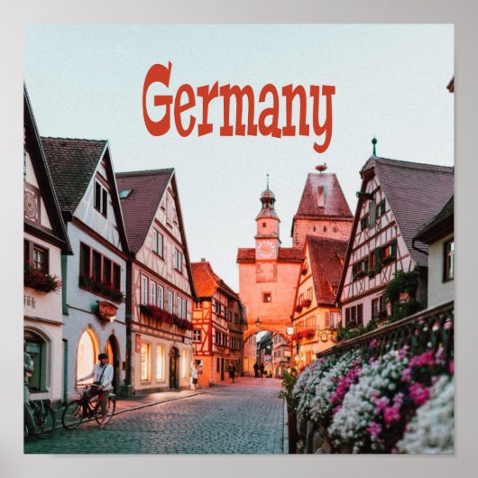 Duitsland rijtjeshuizen poster (Voorkant)
