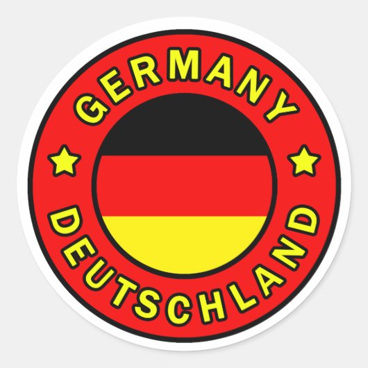 Duitsland Ronde Sticker (Voorkant)