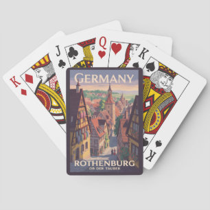 Duitsland Rothenburg ob der Tauber Illustratie Kun Pokerkaarten