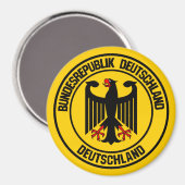 Duitsland Round Emblem Magneet (Voorkant / Achterkant)