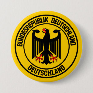 Duitsland Round Emblem Ronde Button 7,6 Cm