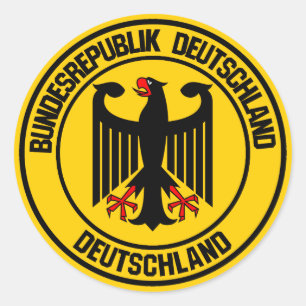 Duitsland Round Emblem Ronde Sticker